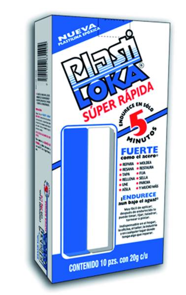 195329 KOLALOKA - Plastilina plastiloka super rapida azul/blanco 20g plastilina KOLALOKA