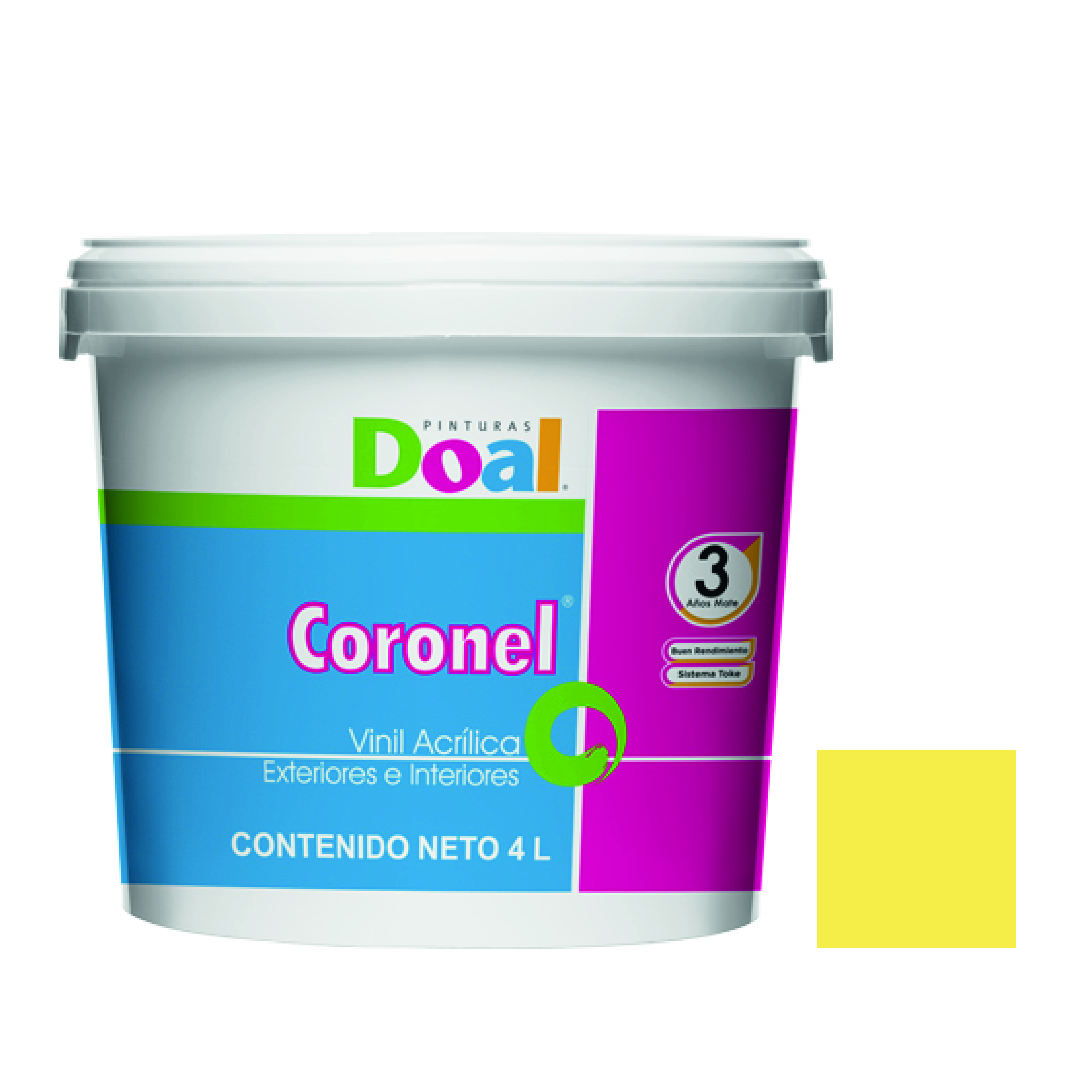 195579 DOAL - Pintura vinil coronel platano 4.0 lt Doal