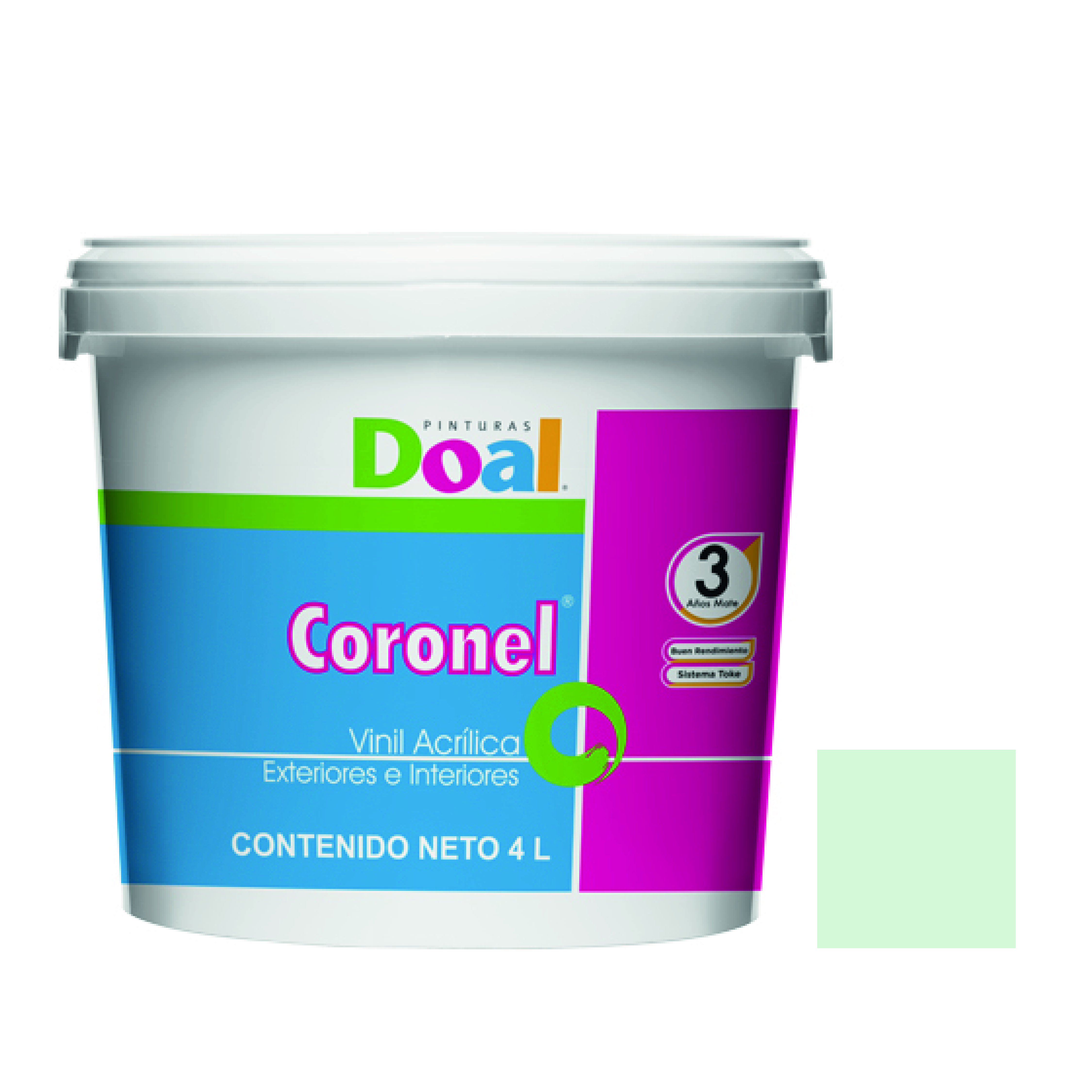195590 DOAL - Pintura vinil coronel verde retro 4.0 lt Doal