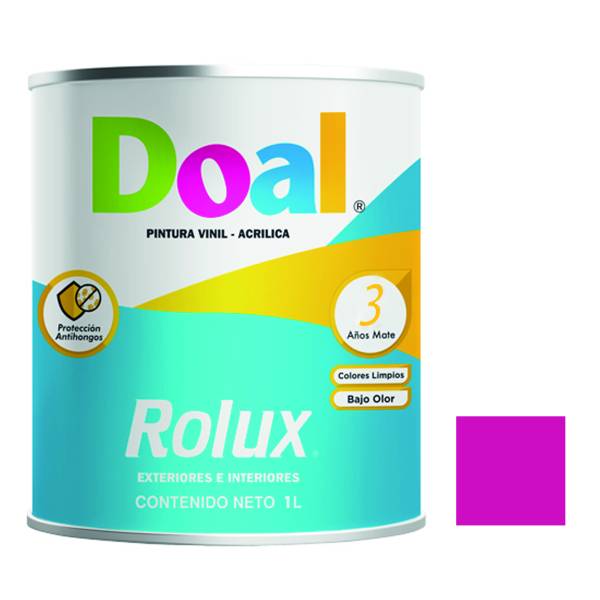 195614 DOAL - Pintura vinil rolux rosa exotico 1.0 lt Doal