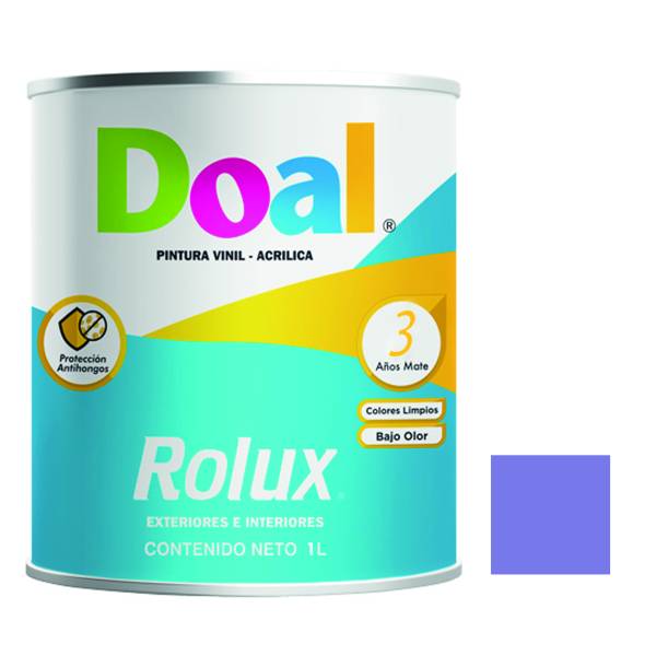 195618 DOAL - Pintura vinil rolux lavanda 1.0 lt Doal