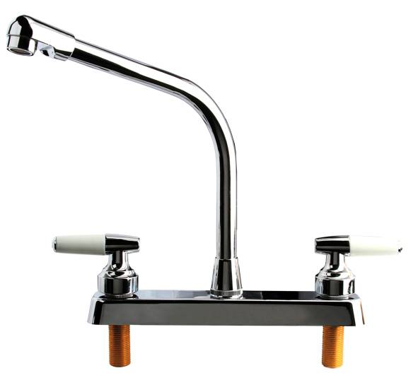 195724 FLEXIMATIC - Mezcladora fregadero plastica tipo cobra maneral palanca 1/4 de vuelta cromada 4484 Fleximatic