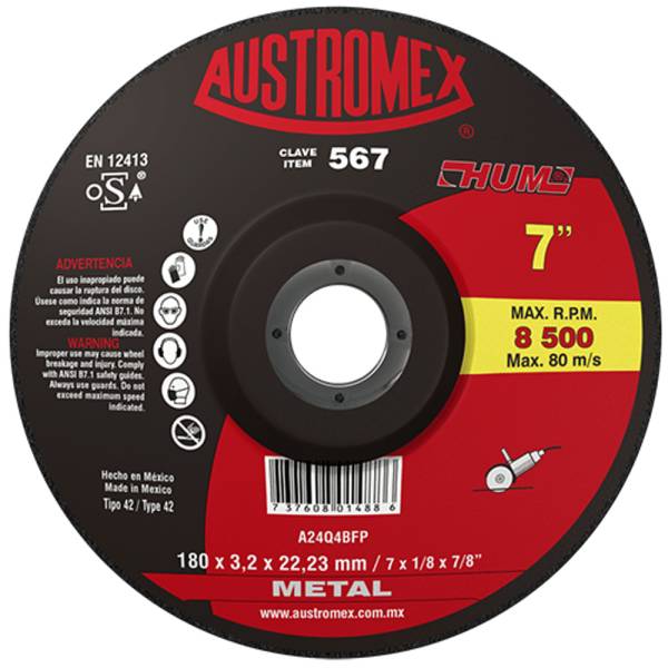 196369 AUSTROMEX - Disco corte metal 7