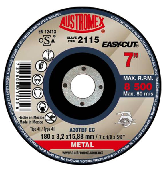 196409 AUSTROMEX - Disco corte metal 7