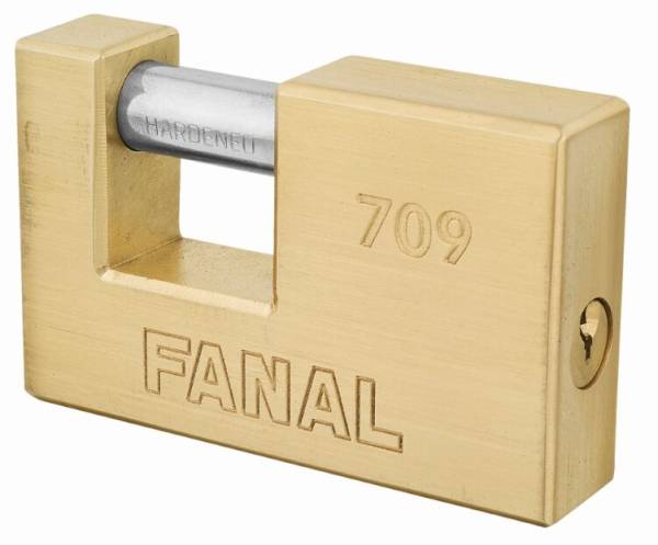 197597 FANAL - Candado laton 75mm llave tradicional antipalanca pulido Fanal