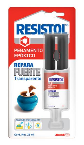 197892 RESISTOL - Pegamento repara fuerte instantaneo transparente 25 gr jeringa Resistol