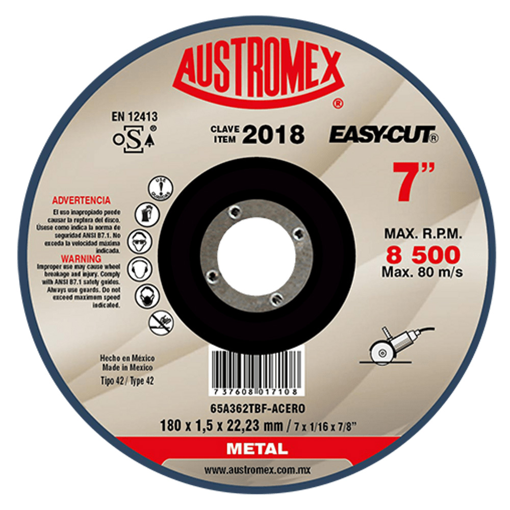 197922 AUSTROMEX - Disco corte metal 7