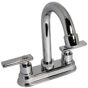 198184 RUGO - Mezcladora lavabo de bronce tipo bar maneral palanca 1/4 de vuelta cromada 24ID Rugo