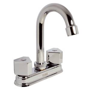 198185 RUGO - Mezcladora lavabo de bronce tipo bar maneral standard 1/4 de vuelta cromada 24IR Rugo