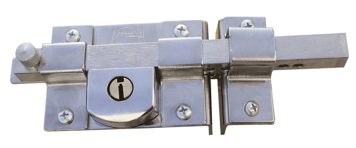 199527 PHILLIPS - Cerradura barra fija derecha llave tradicional cromada caja Phillips