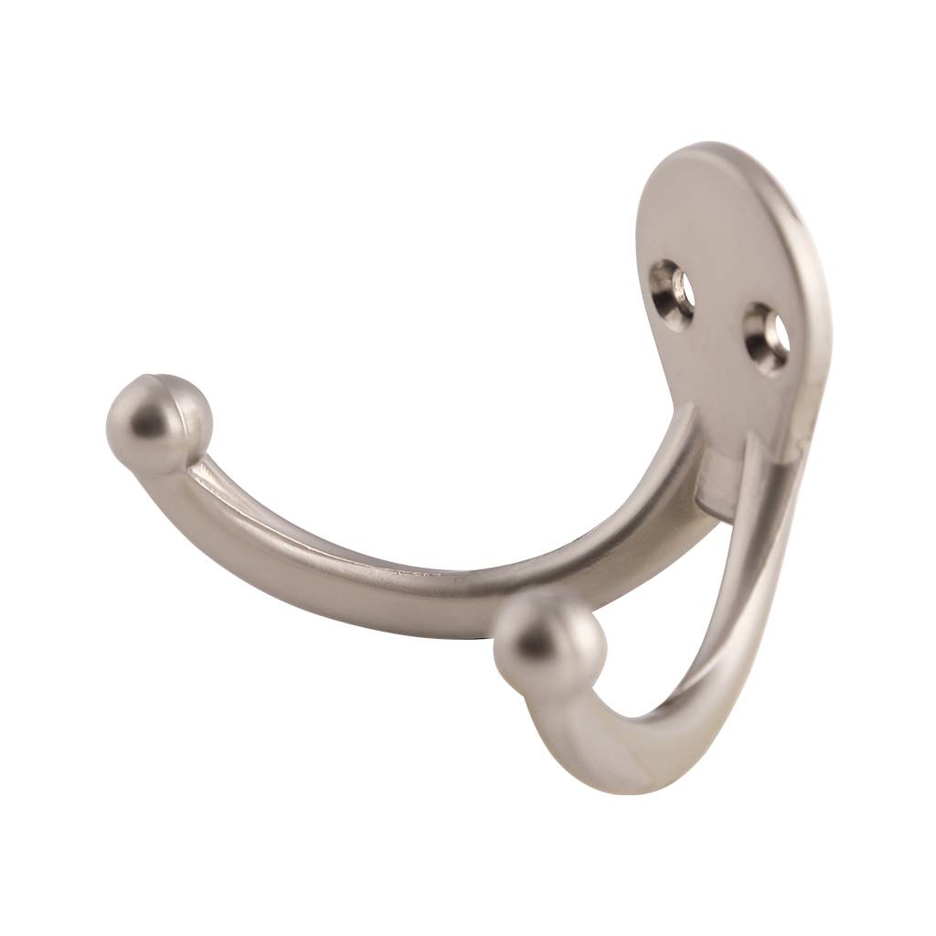 199877 HANDY HOME - Gancho perchero doble niquel satinado Handy Home