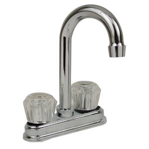 201316 RUGO - Mezcladora lavabo de bronce tipo bar maneral acril 1/4 de vuelta cromada 24IBL Rugo