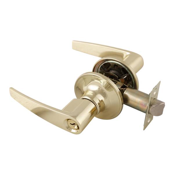 201839 DEXTER - Cerradura manija llave boton laton brillante onix Dexter