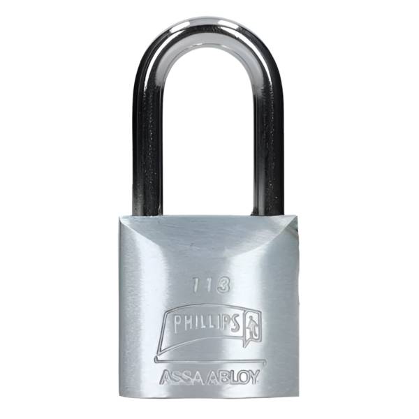 202084 PHILLIPS - Candado metalico 45mm llave tradicional gancho largo pulido en caja Phillips