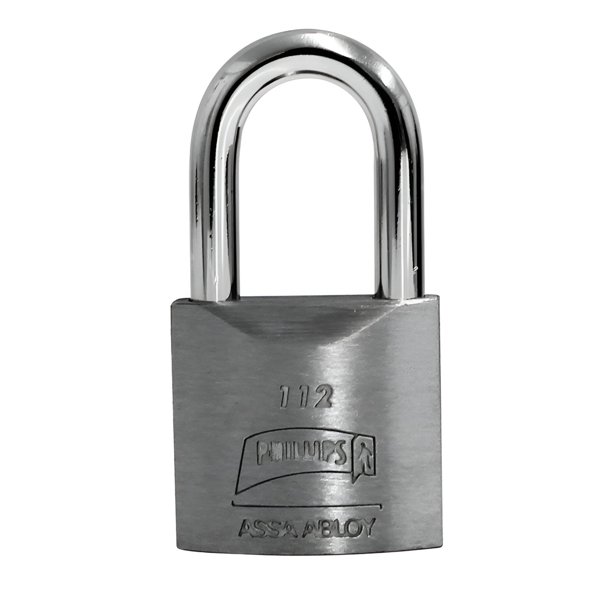 202101 PHILLIPS - Candado metalico 38mm llave tradicional gancho largo pulido en caja Phillips
