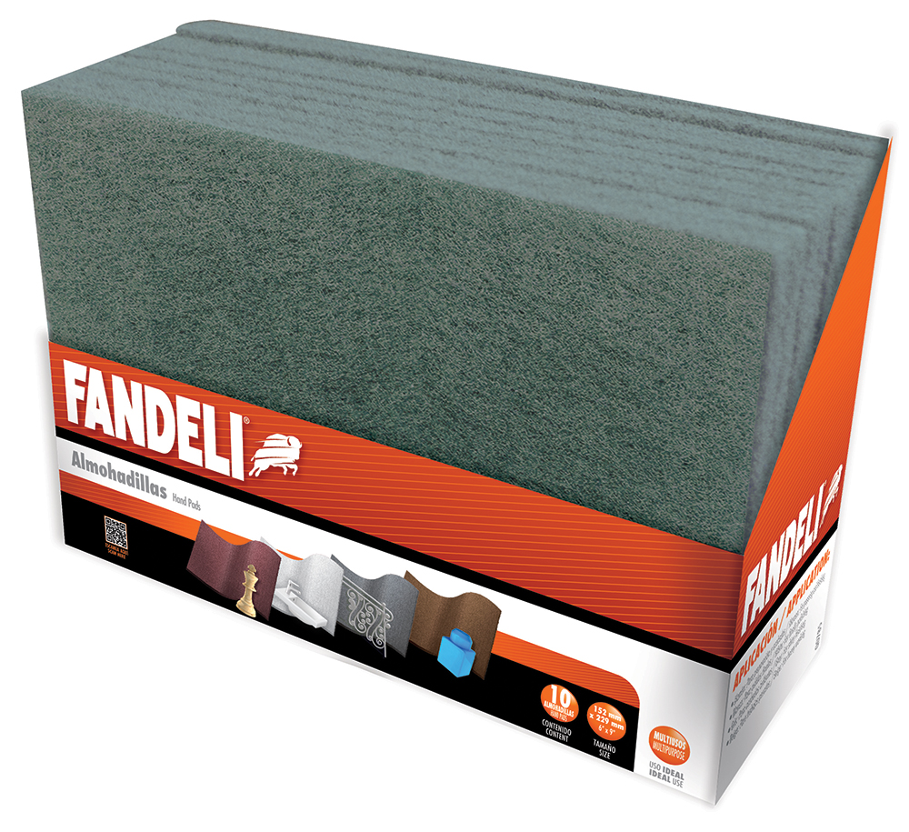 202253 FANDELI - Lija almohadilla gris ultra fino uso domestico Fandeli