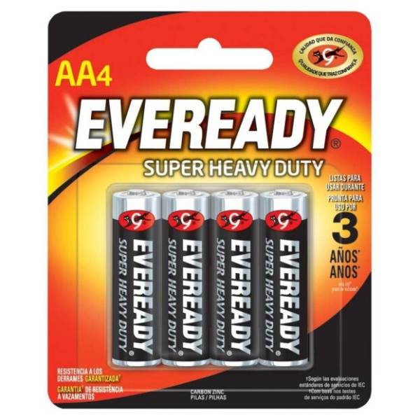 205224 EVEREADY - Pila zinc-carbon AA blister con 4 pz 1215-4 eveready