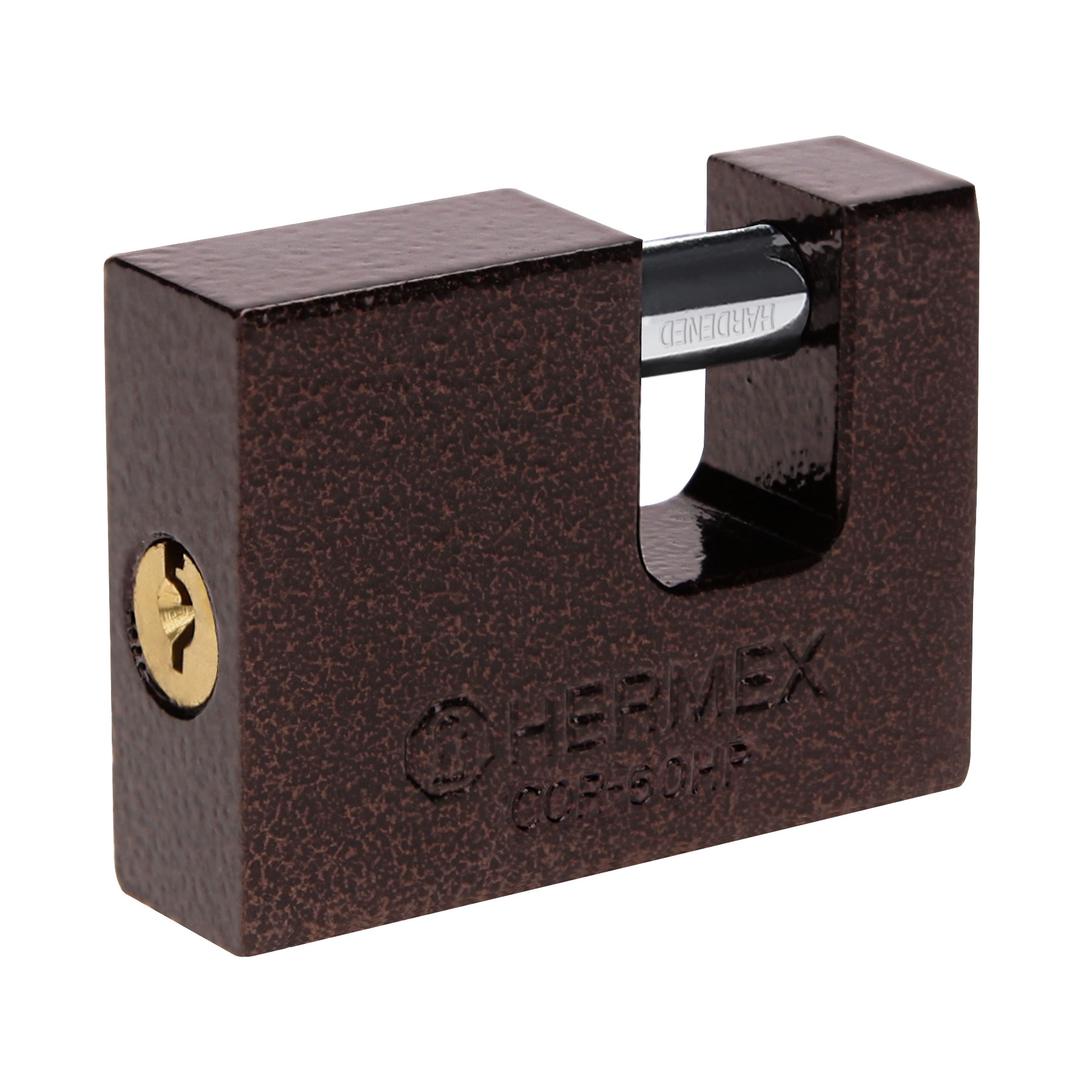 205830 HERMEX - Candado metalico 50mm llave tradicional antipalanca arena Hermex