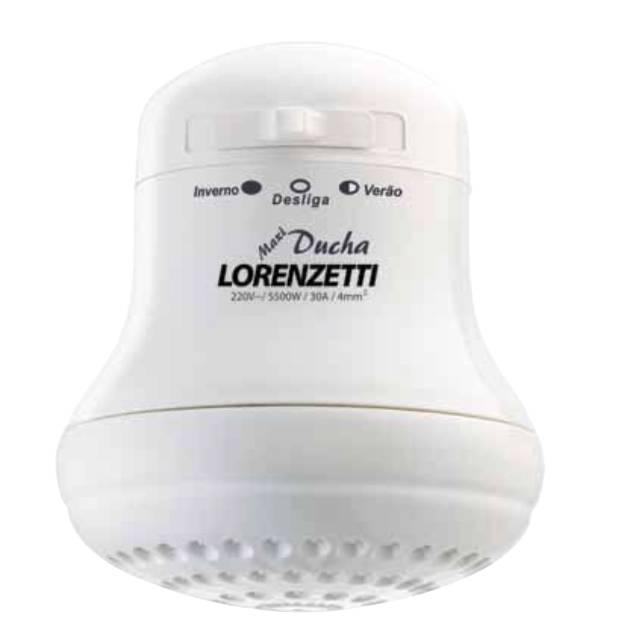206198 LORENZETTI - Regadera electrica 3 temperaturas sin brazo Maxi Ultra Lorenzetti
