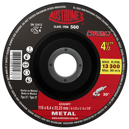 206711 AUSTROMEX - Disco desbaste metal 4-1/2