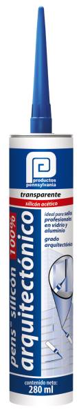 207308 PENSILVANIA - Silicon 100% cartucho 280ml transparente Arquitectonico Pennsylvania