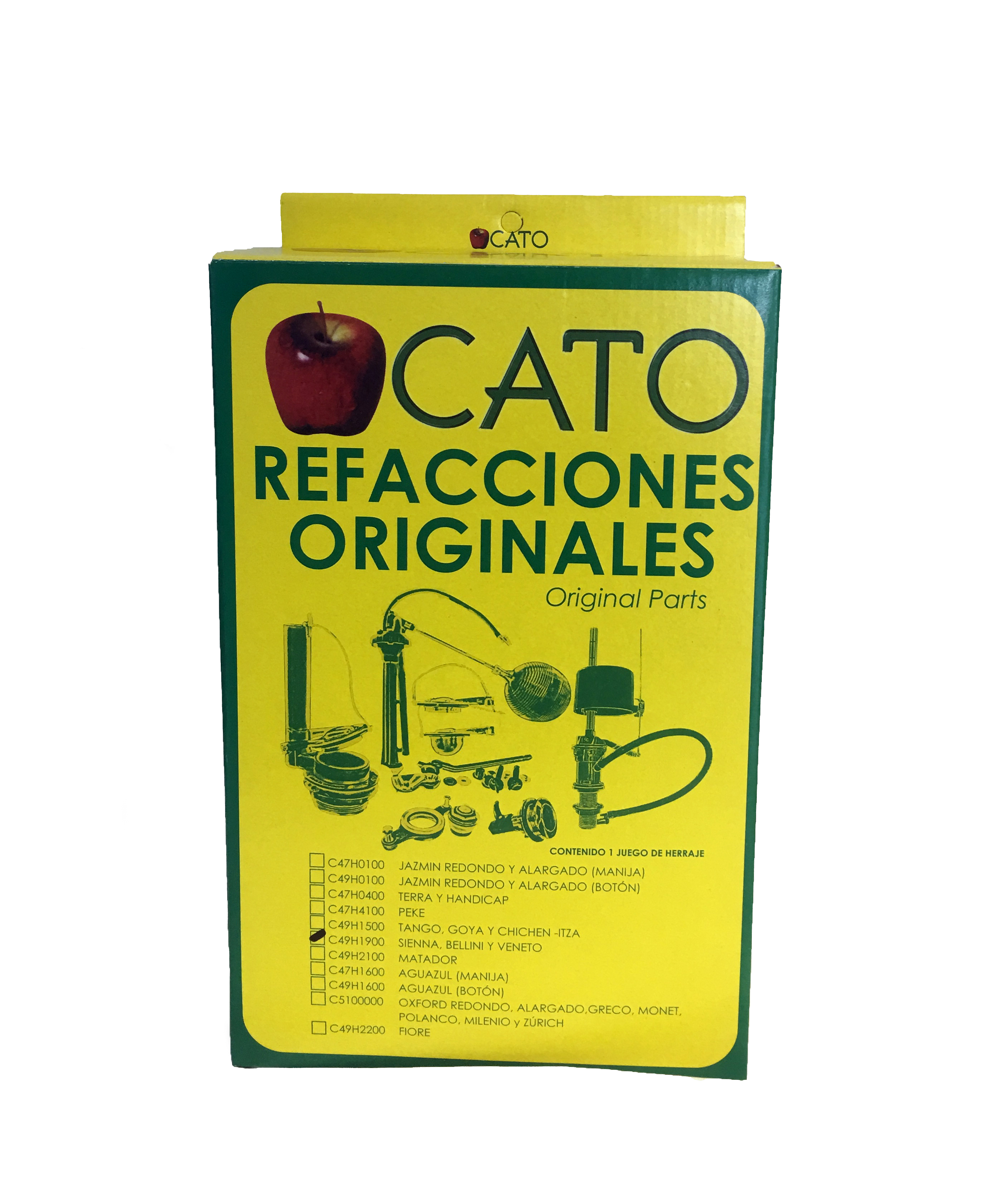 207650 CATO - Juego de herrajes para sanitario plasticos de 3