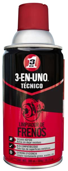 209312 3 EN 1 - Limpiador de frenos en aerosol 282ml 7oz 3 en 1