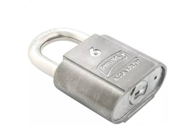 210507 PHILLIPS - Candado metalico 40mm llave tradicional gancho corto pulido en caja Phillips