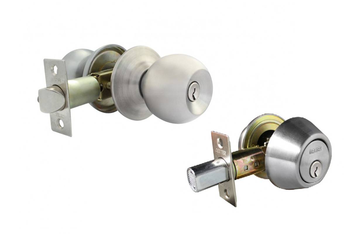 210595 DEXTER - Cerradura tubular/cerrojo llave/llave acero inoxidable Barza Dexter