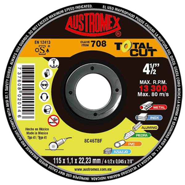 211491 AUSTROMEX - Disco corte multilateral 4-1/2