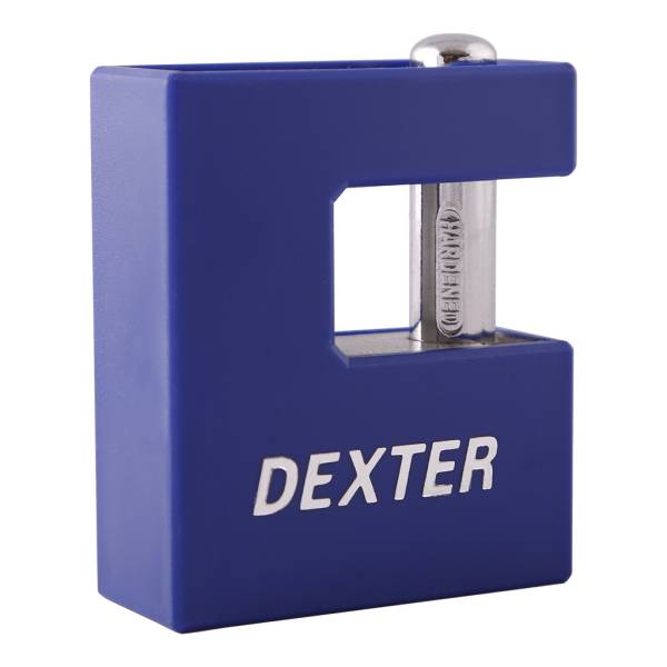 211868 DEXTER - Candado metalico 70mm llave tradicional antipalanca azul Dexter