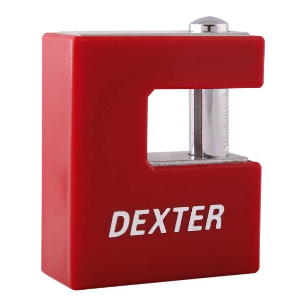 211869 DEXTER - Candado metalico 70mm llave tradicional antipalanca rojo Dexter