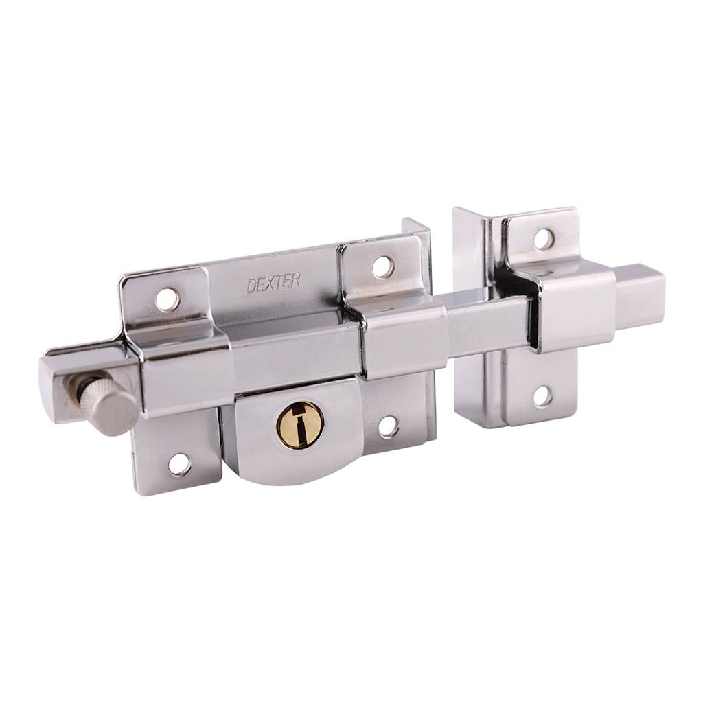 211889 DEXTER - Cerradura barra libre derecha llave tradicional cromada caja Dexter