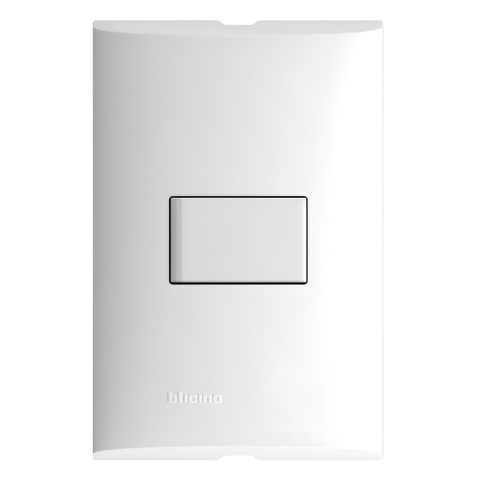 212332 FORZA - Placa 1 ventana con boton timbre blanco Forza Bticino