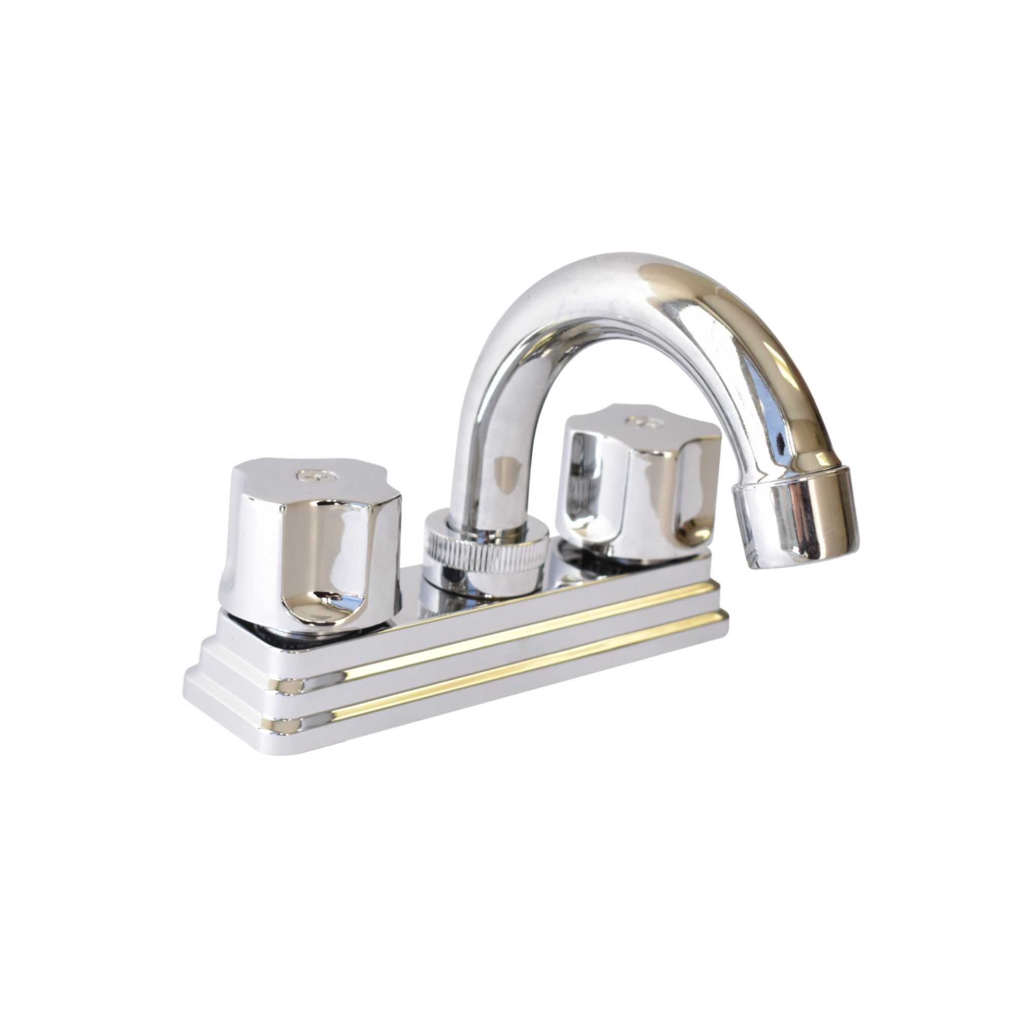 213207 VIANTI - Mezcladora lavabo plastica tipo curvo maneral standard 1/4 de vuelta cromada MLVP004 Vianti