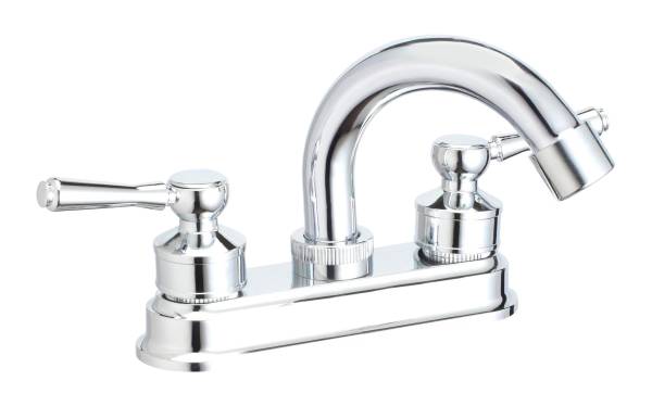 213240 VIANTI - Mezcladora lavabo zinc tipo curvo maneral palanca 1/4 de vuelta cromada MLVZ006 Vianti