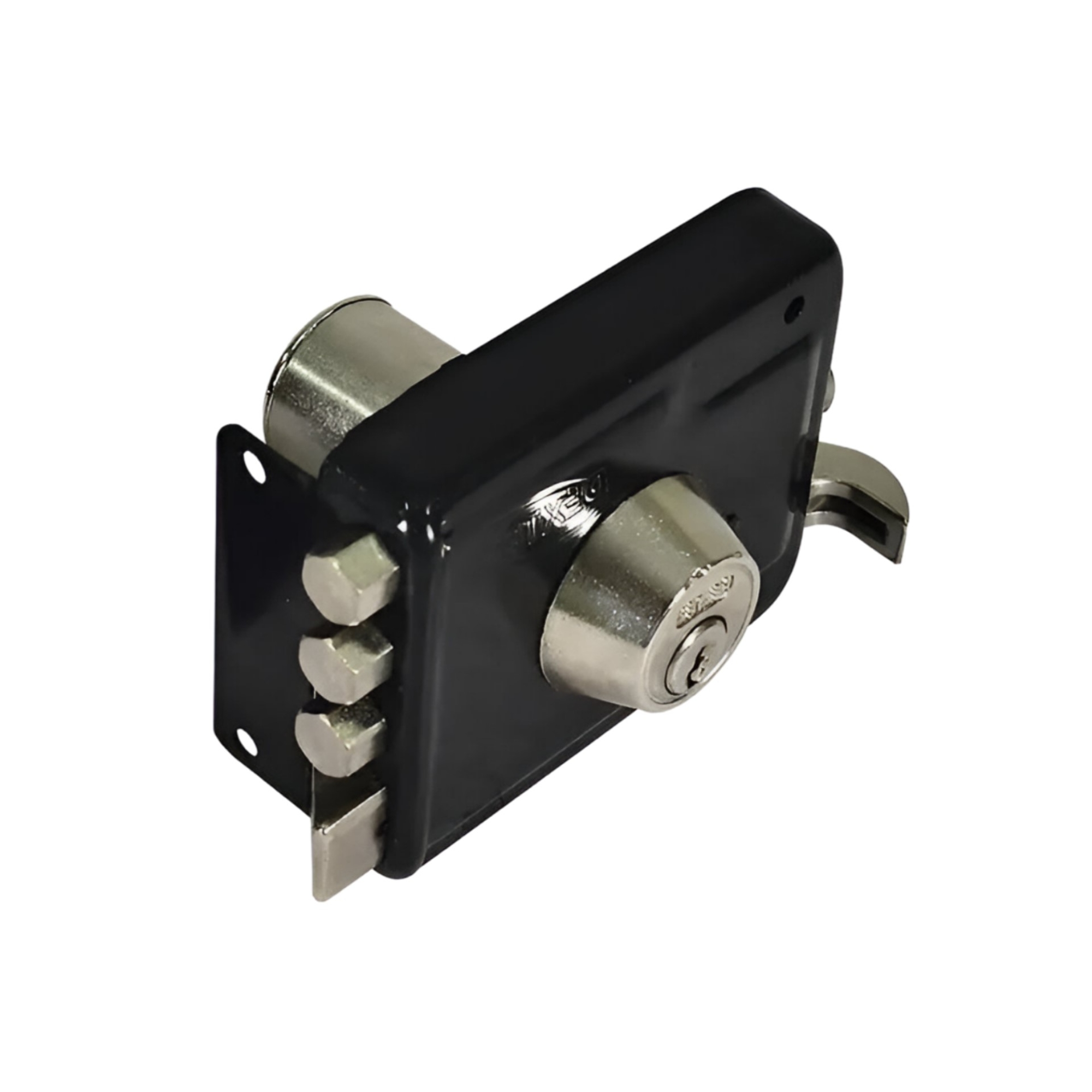 213389 DEXTER - Cerradura sobreponer izquierda negra montafacil 3 barras Dexter