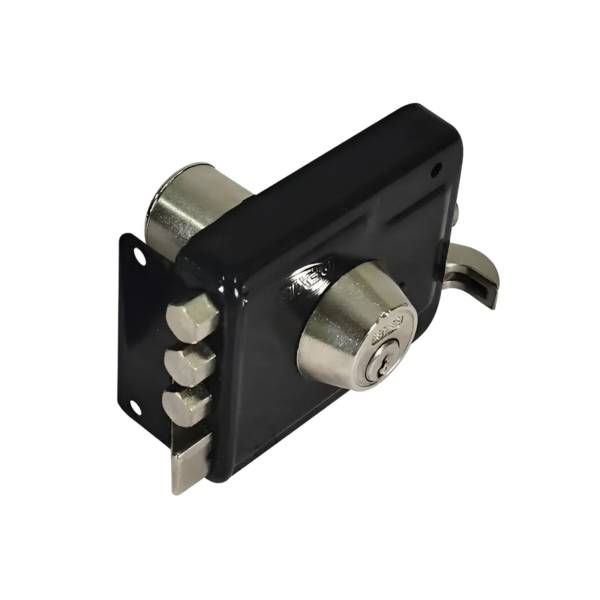 213389 DEXTER - Cerradura sobreponer izquierda negra montafacil 3 barras Dexter