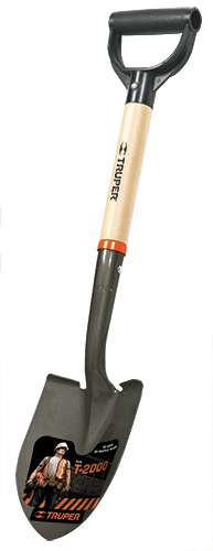 2135 TRUPER - Pala cajuelera redonda mango de madera puño 