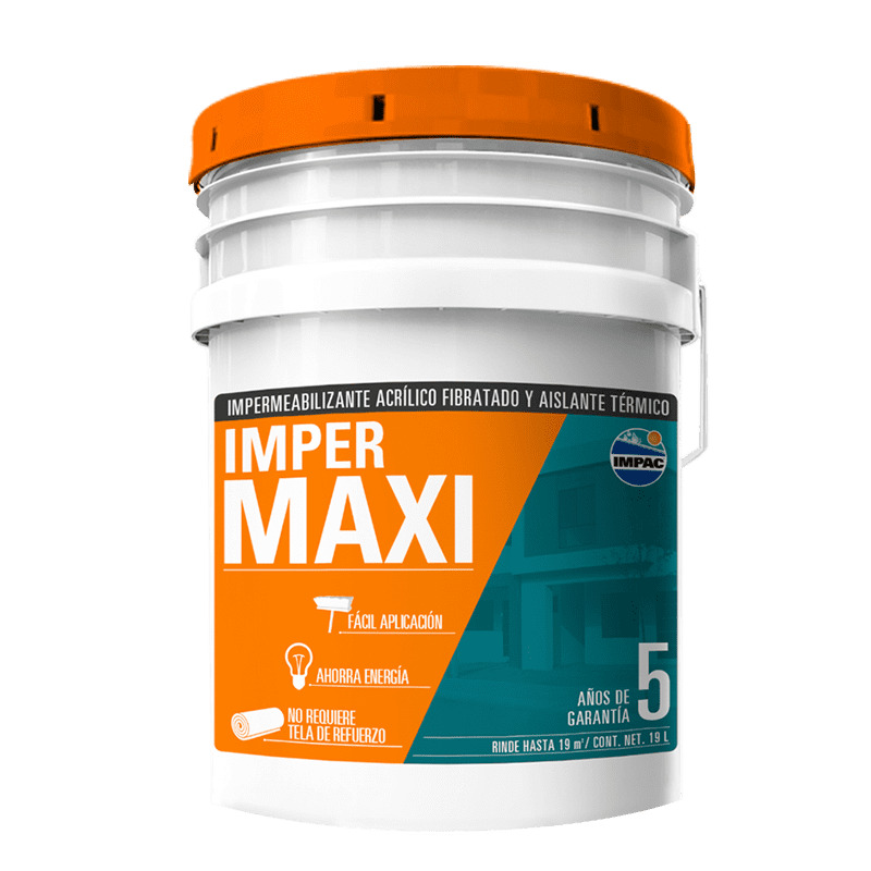 Impermeabilizante 5 años 19lt maxi cubeta fibratado terracota Impac