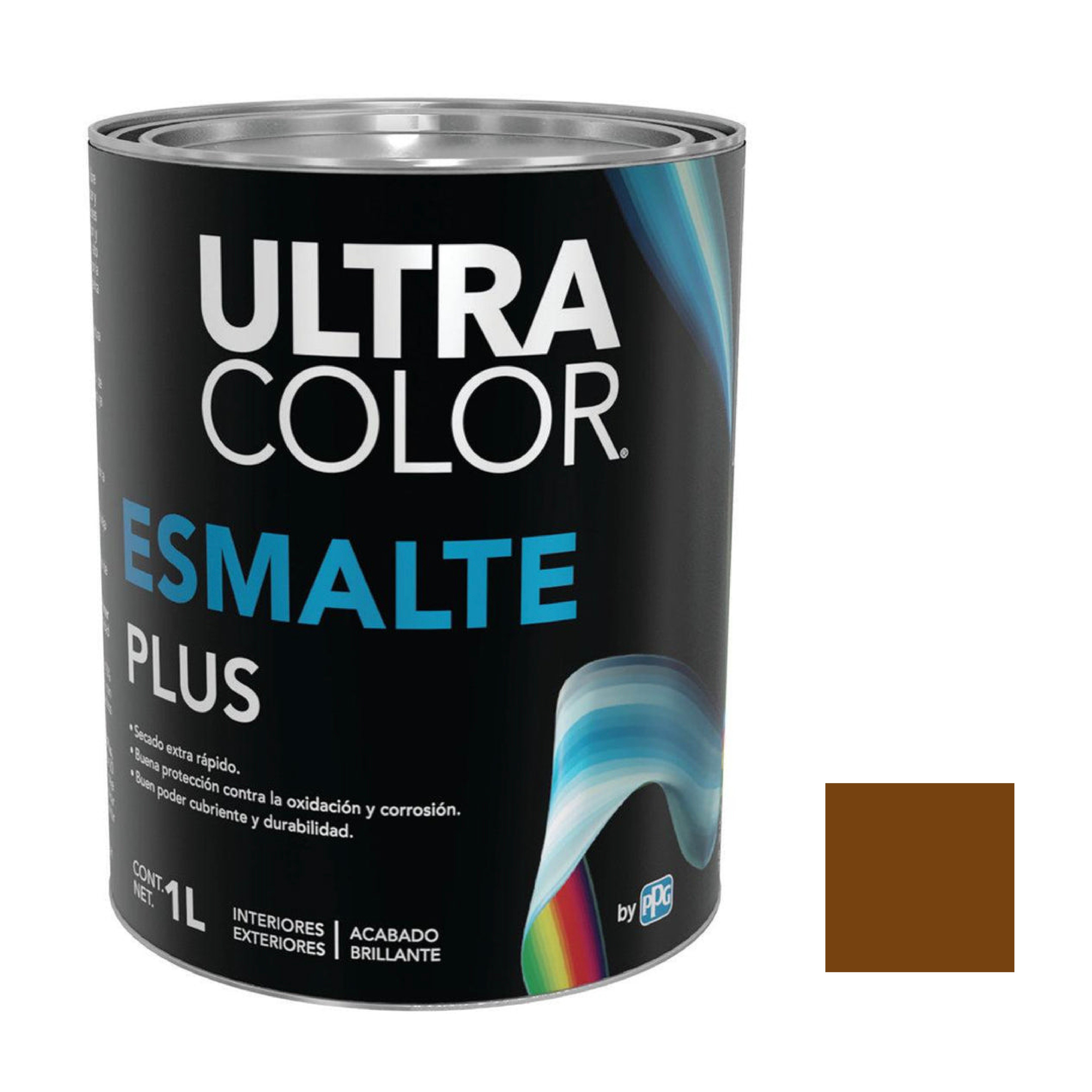 214877 ULTRACOLOR - Esmalte linea plus cafe 1.0l ultracolor