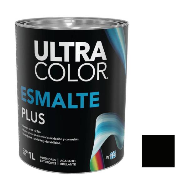 214886 ULTRACOLOR - Esmalte linea plus negro 1.0l ultracolor
