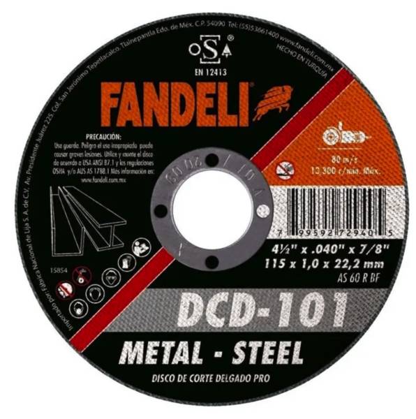 214977 FANDELI - Disco corte metal 4-1/2
