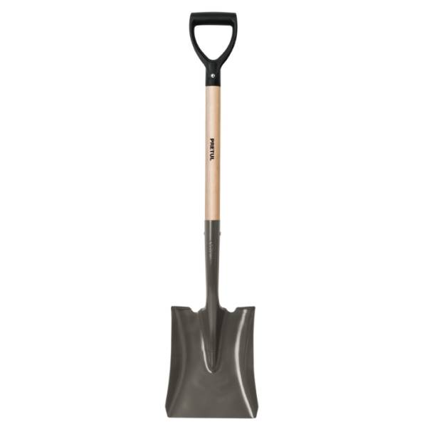 2151 PRETUL - Pala cuadrada mango de madera puño plastico
