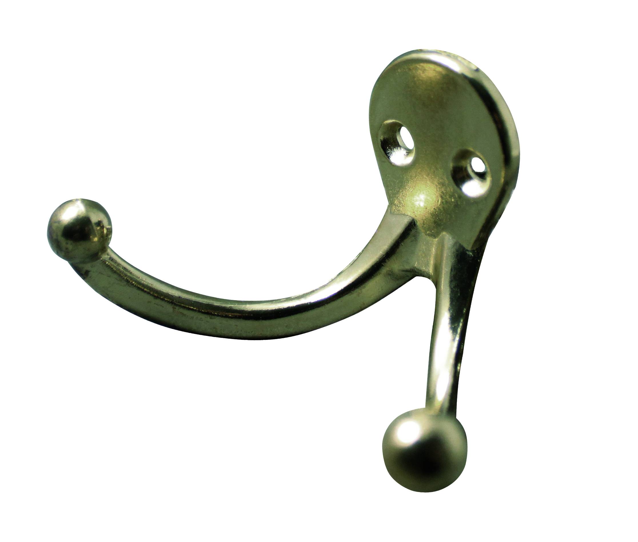 215433 HANDY HOME - Gancho perchero doble laton antigua Handy Home