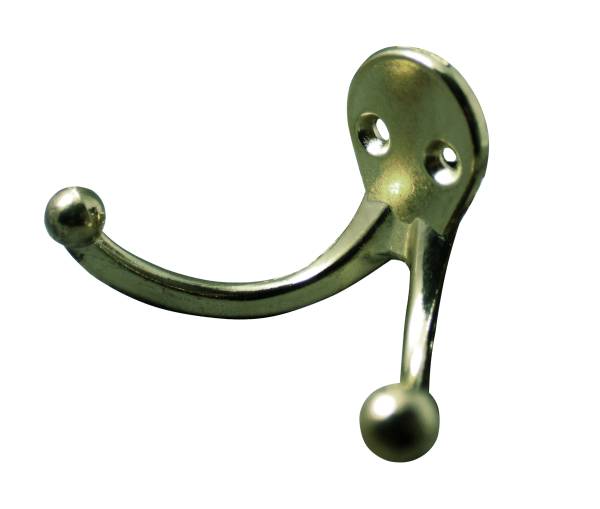 215433 HANDY HOME - Gancho perchero doble laton antigua Handy Home