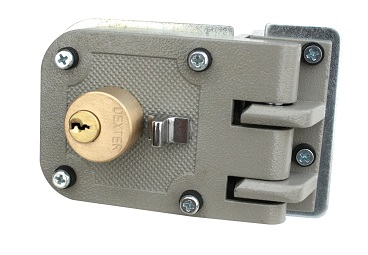 215439 DEXTER - Cerradura sobreponer izquierda gris mordaza Dexter