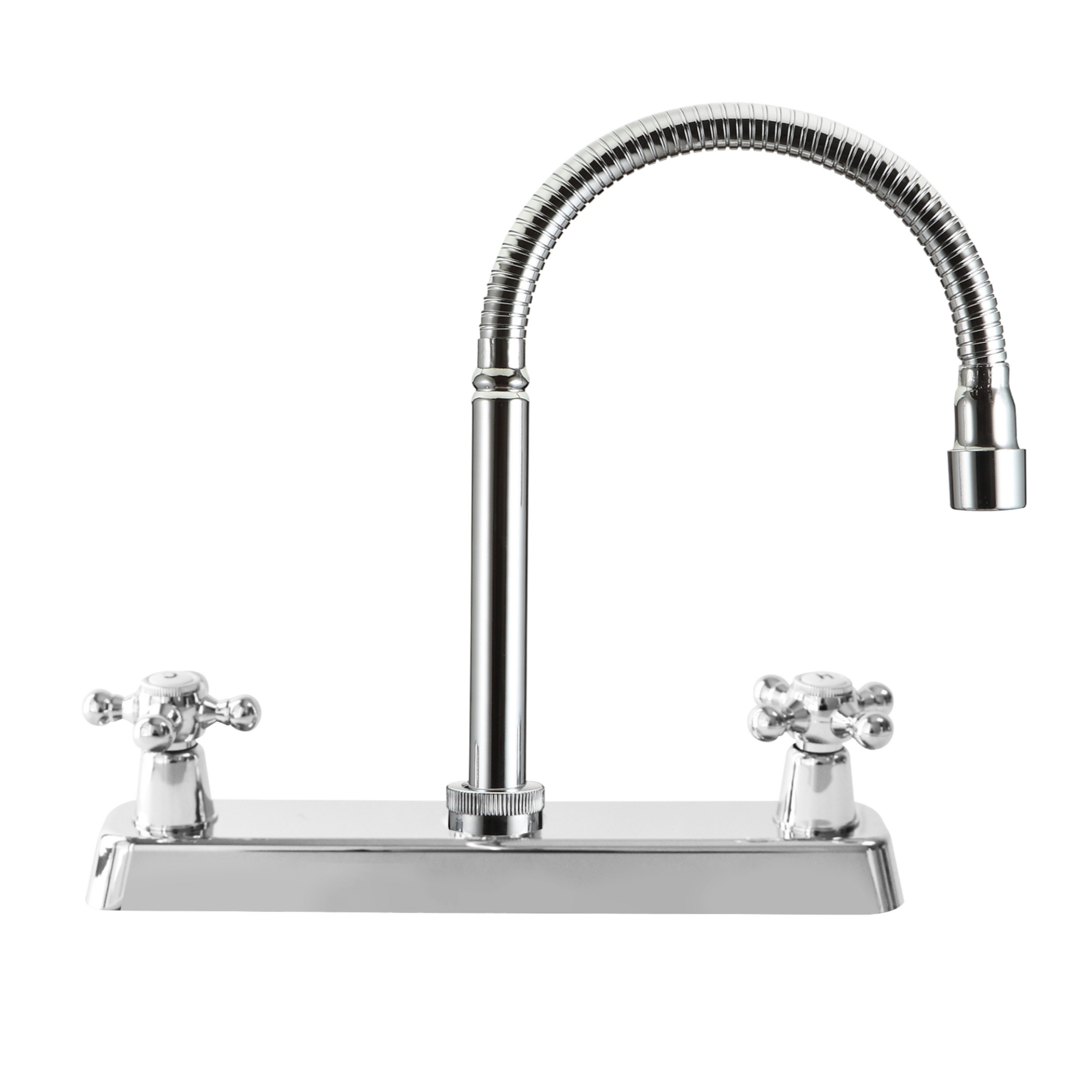 215496 VIANTI - Mezcladora fregadero zinc tipo flexible maneral cruz cromada MFVZF009 Vianti