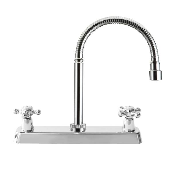 215496 VIANTI - Mezcladora fregadero zinc tipo flexible maneral cruz cromada MFVZF009 Vianti