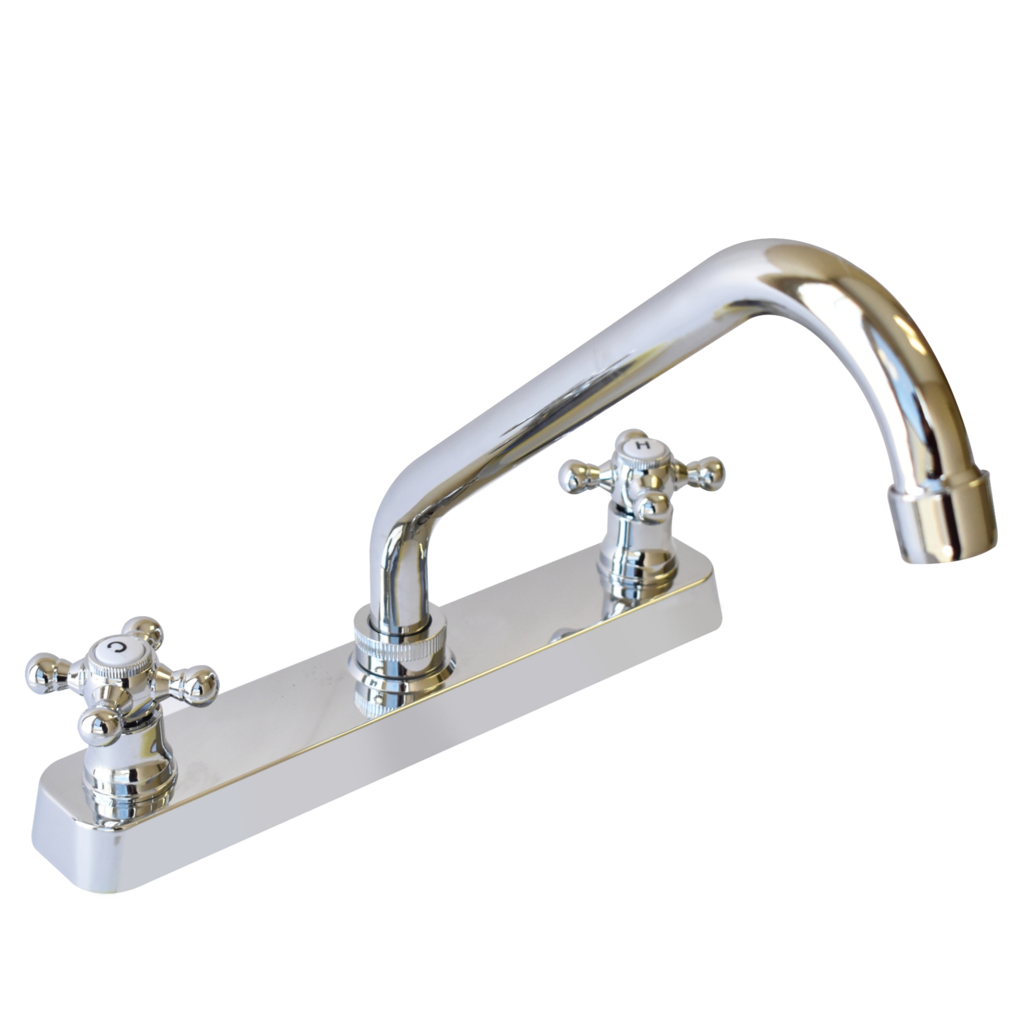 215500 VIANTI - Mezcladora fregadero plastica tipo standard maneral cruz 1/4 de vuelta cromada MFVP007 Vianti